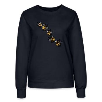 Thick crazy bees - Women’s Sweatshirt - french navy - Front - AI Model Female 172 light (172cm)