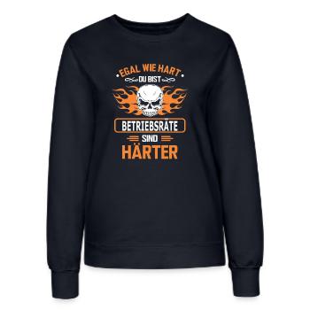 BETRIEBSRÄTE - Frauen Sweatshirt - Navy - Vorne - AI Model Female 172 light (172cm)