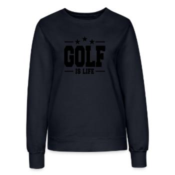 Golf ist Leben / Golf - Frauen Sweatshirt - Navy - Vorne - AI Model Female 172 light (172cm)