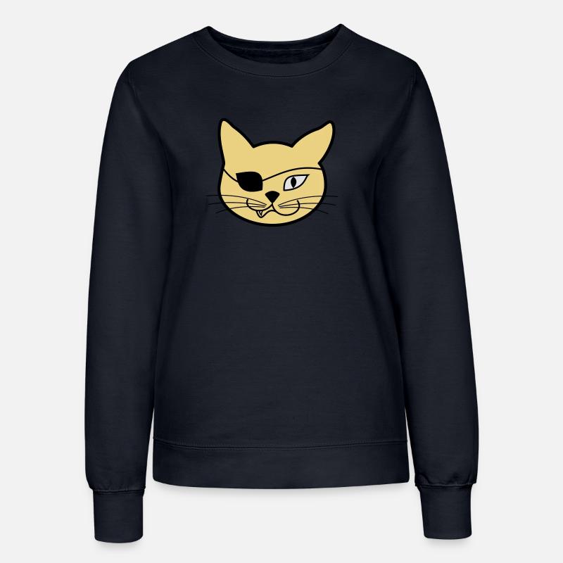 Pirate Kitteh - Women’s Sweatshirt - french navy
