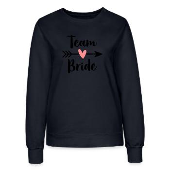 Team Bride heart cupid arrow hen party - Women’s Sweatshirt - french navy - Front - AI Model Female 172 light (172cm)