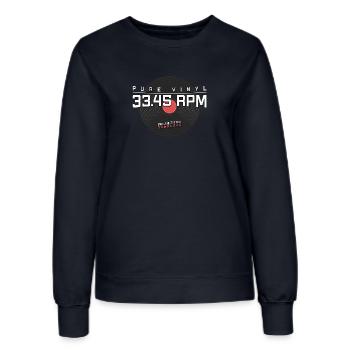 Pure Vinyle - Disque - Sweat Femme - marine - Devant - AI Model Female 172 light (172cm)
