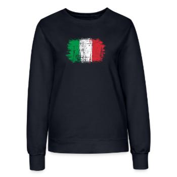 Drapeau italien coups de pinceau - Sweat Femme - marine - Devant - AI Model Female 172 light (172cm)