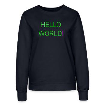 Salut tout le monde - Sweat Femme - marine - Devant - AI Model Female 172 light (172cm)