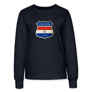 Villa Elisa Paraguay Wappen Flaggen Design - Frauen Sweatshirt - Navy - Vorne - AI Model Female 172 light (172cm)