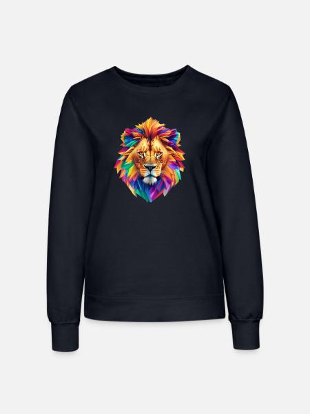Löwenkopf - Frauen Sweatshirt - Navy