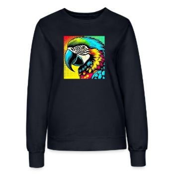Perroquet Pop Art - Sweat Femme - marine - Devant - AI Model Female 172 light (172cm)