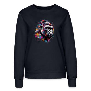 Gorilla - Frauen Sweatshirt - Navy - Vorne - AI Model Female 172 light (172cm)