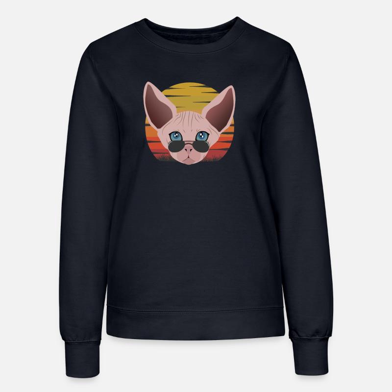 Coucher de soleil de chat Sphinx - Sweat Femme - marine