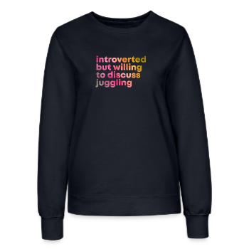 Jongleur - Frauen Sweatshirt - Navy - Vorne - AI Model Female 172 light (172cm)
