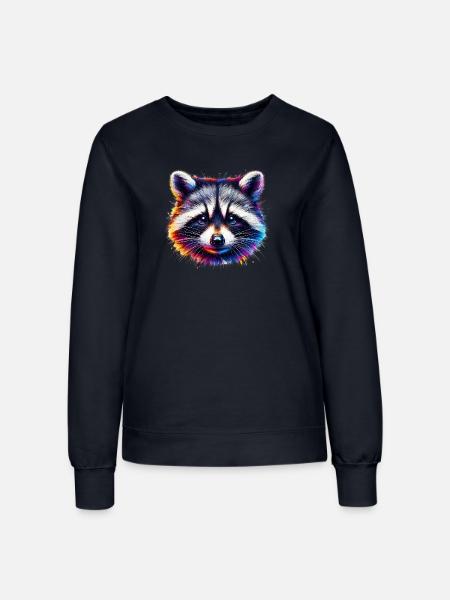 Waschbär - Frauen Sweatshirt - Navy