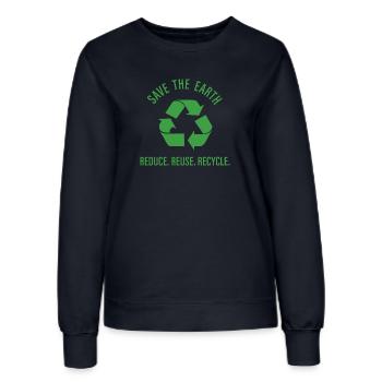 Réduire, Réutiliser, Recycler - Sweat Femme - marine - Devant - AI Model Female 172 light (172cm)