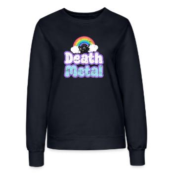 Death Metal - Frauen Sweatshirt - Navy - Vorne - AI Model Female 172 light (172cm)