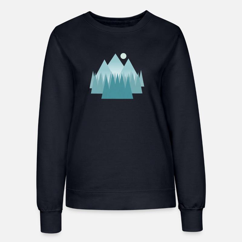 Astralgebirgslandschaft in Blautönen - Frauen Sweatshirt - Navy