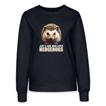 Igel - Frauen Sweatshirt - Navy - Vorne - AI Model Female 172 light (172cm)