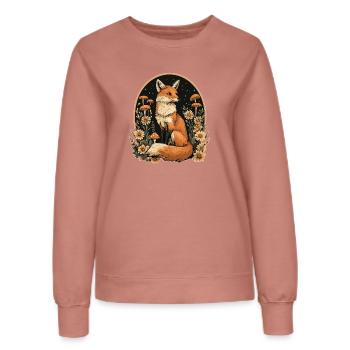 Fuchs Wald Pilze - Frauen Sweatshirt - Altrosa - Vorne - AI Model Female 172 dark (172cm)