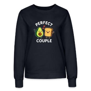 Couple parfait Avocado Toast Love - Sweat Femme - marine - Devant - AI Model Female 172 light (172cm)