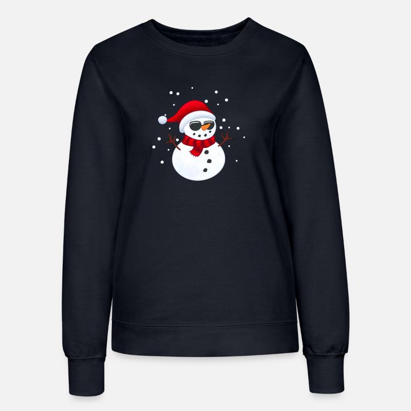 Cool snowman with sunglasses - Women’s Sweatshirt - french navy