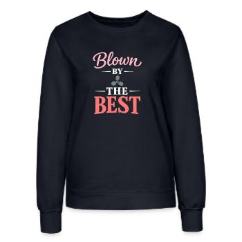 Seehaare Kümmern Sich Nicht Um - Frauen Sweatshirt - Navy - Vorne - AI Model Female 172 light (172cm)