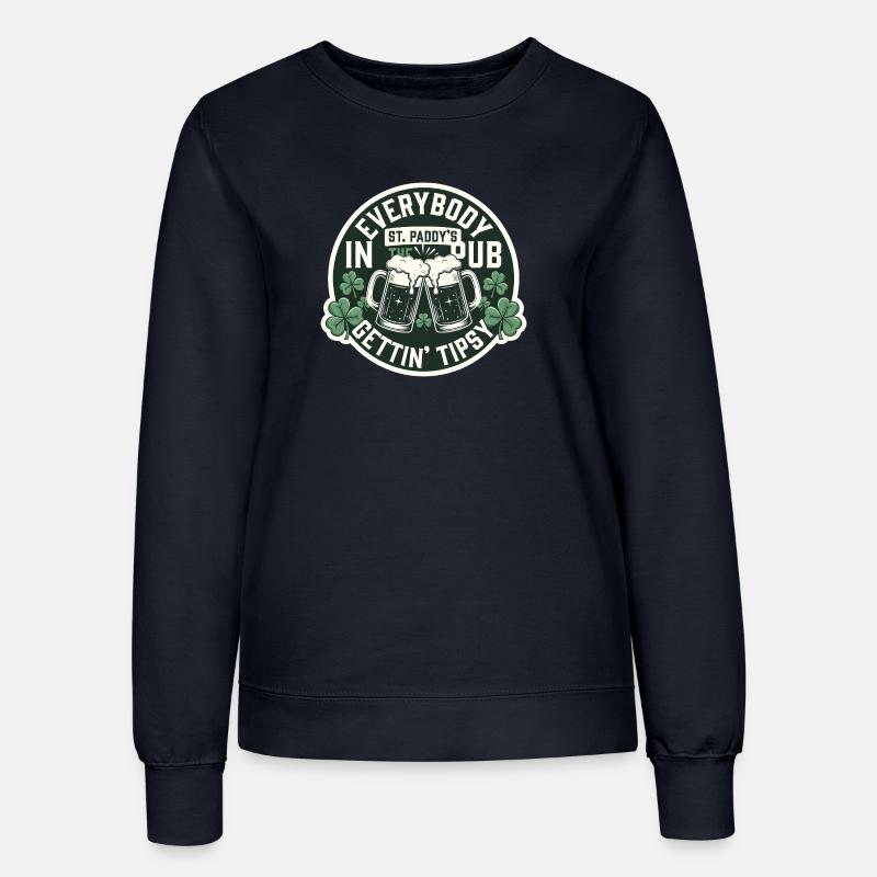 Tout le monde Gettin Gettin Gettin Pub St Patrick - Sweat Femme - marine