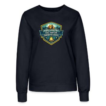 Wenig Komfort Viel Natur Chaos - Frauen Sweatshirt - Navy - Vorne - AI Model Female 172 light (172cm)