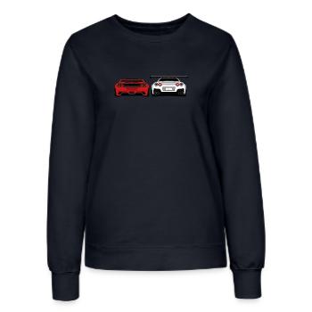 Sportwagen Heckansicht – Racing Car Design - Frauen Sweatshirt - Navy - Vorne - AI Model Female 172 light (172cm)
