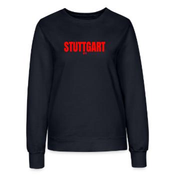 Stuttgart 0711 - Frauen Sweatshirt - Navy - Vorne - AI Model Female 172 light (172cm)