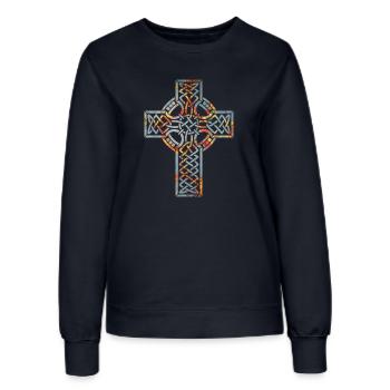 croix 1 e 19 - Sweat Femme - marine - Devant - AI Model Female 172 light (172cm)