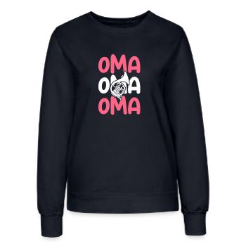 Hornist Oma Waldhorn - Frauen Sweatshirt - Navy - Vorne - AI Model Female 172 light (172cm)