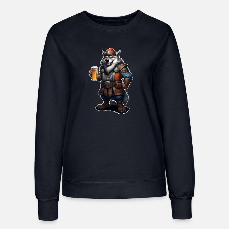 Wolf Bier - Frauen Sweatshirt - Navy