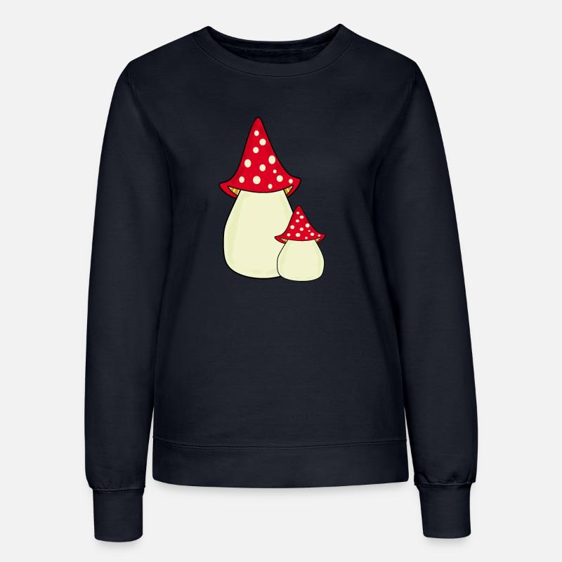 Toadstool, mushroom in the woods gift - Women’s Sweatshirt - french navy