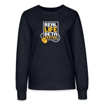 Real Life Beta Tester! - Frauen Sweatshirt - Navy - Vorne - AI Model Female 172 light (172cm)