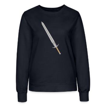 fencing fechten floret sword parry samurai25 - Frauen Sweatshirt - Navy - Vorne - AI Model Female 172 light (172cm)