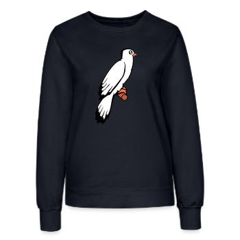 Vogel sitzt süß Käfig Ast Haustier lieber Papagei - Frauen Sweatshirt - Navy - Vorne - AI Model Female 172 light (172cm)