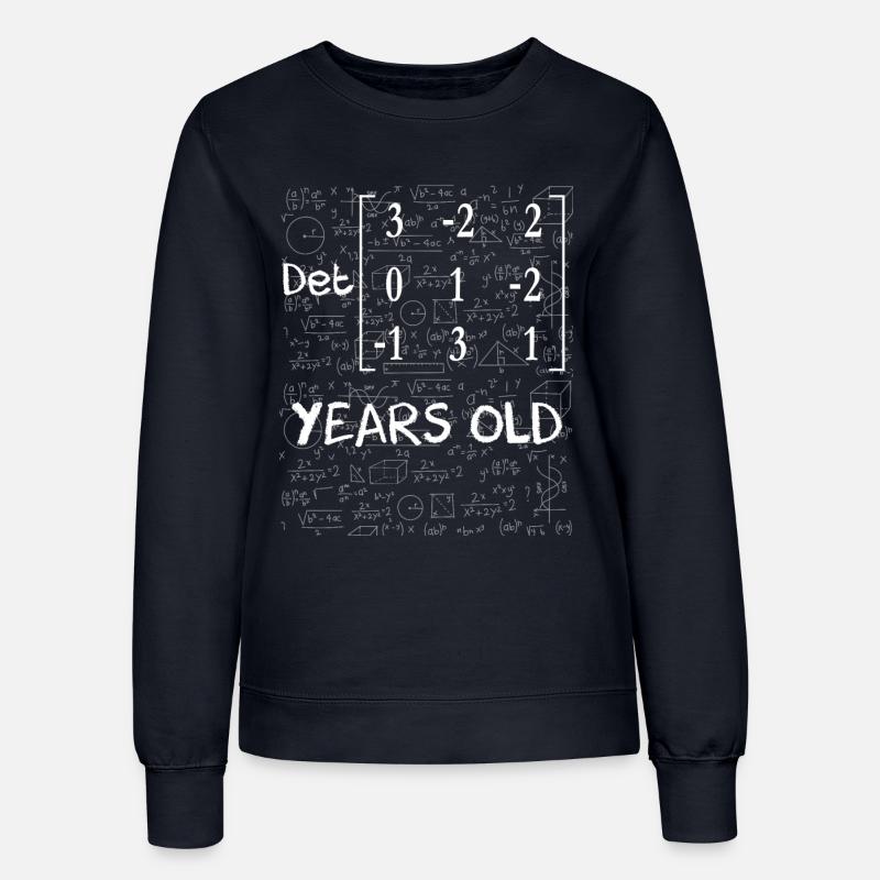 19th birthday 19 years matrix determinant - Women’s Sweatshirt - french navy