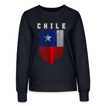 Flagge von Chile - Frauen Sweatshirt - Navy - Vorne - AI Model Female 172 light (172cm)