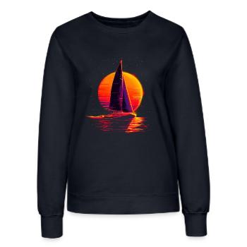 Oldschool Sailing - Women’s Sweatshirt - french navy - Front - AI Model Female 172 light (172cm)