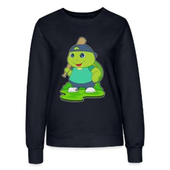 Batte de baseball Turtle - Sweat Femme - marine - Devant - AI Model Female 172 light (172cm)