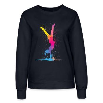 Turnerin Turnen Gymnastik Damen Mädchen Kinder - Frauen Sweatshirt - Navy - Vorne - AI Model Female 172 light (172cm)