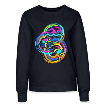 Triathlon - Frauen Sweatshirt - Navy - Vorne - AI Model Female 172 light (172cm)