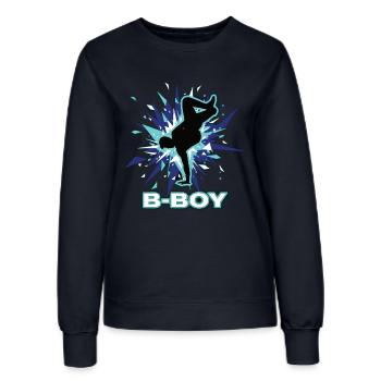 Breakdance B-Boy Streetdance Hip Hop - Frauen Sweatshirt - Navy - Vorne - AI Model Female 172 light (172cm)