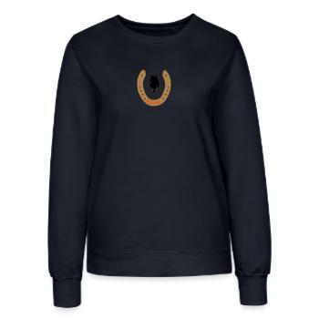 Fer à cheval Frise - Sweat Femme - marine - Devant - AI Model Female 172 light (172cm)