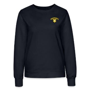 Harry Potter Hogwarts Logo Embroidery Design - Women’s Sweatshirt - french navy - Front - AI Model Female 172 light (172cm)