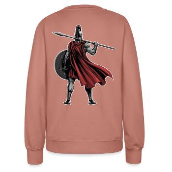 Spartan Back Spear Shield Maskottchen-Fitness - Frauen Sweatshirt - Altrosa - Hinten - AI Model Female 172 dark (172cm)
