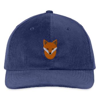 Fox - Bestickte Cord Cap - mittel Navy - Vorne