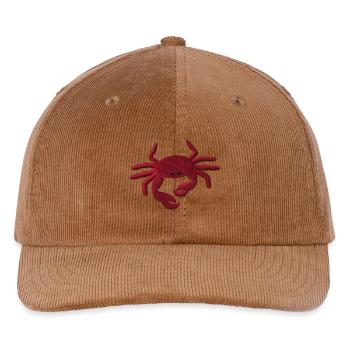 Krabbe bestickt - Bestickte Cord Cap - Mocca - Vorne