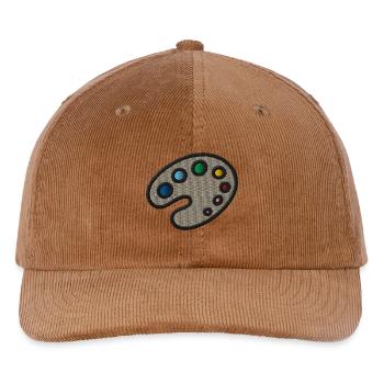 Palette de couleurs brodées - Casquette en velours côtelé personnalisable en broderie - moka - Devant