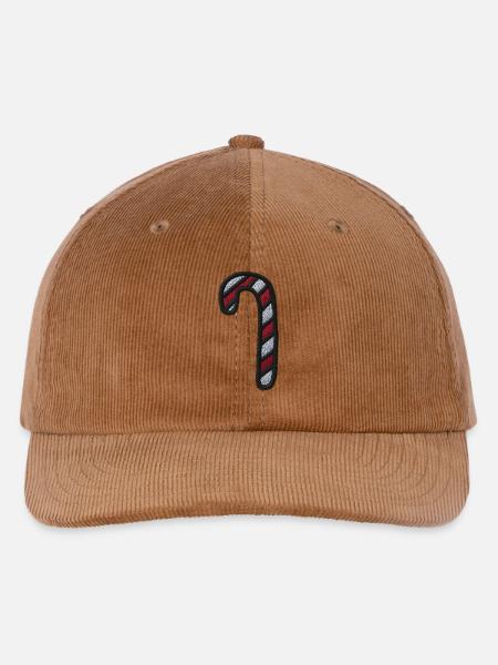 Weihnachtssüßigkeit bestickt - Bestickte Cord Cap - Mocca