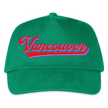 Vancouver Schriftzug Retro Stil - Kinder Basecap - Grün - Vorne