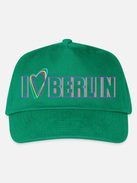 I Love Berlin Statement - Kinder Basecap - Grün